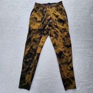 Lululemon Engineered Warmth Jogger Mens Small Gold Black Tie Dye Athletic Pants‎